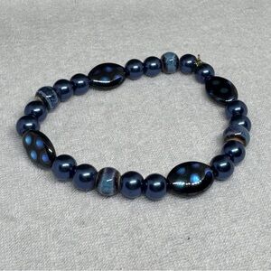 Blue heat reactive Beaded Bracelet